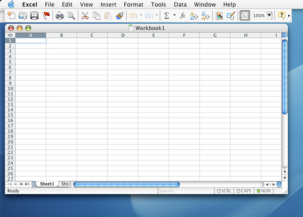 Excel 2000 for Mac Empty Sheet (2000)